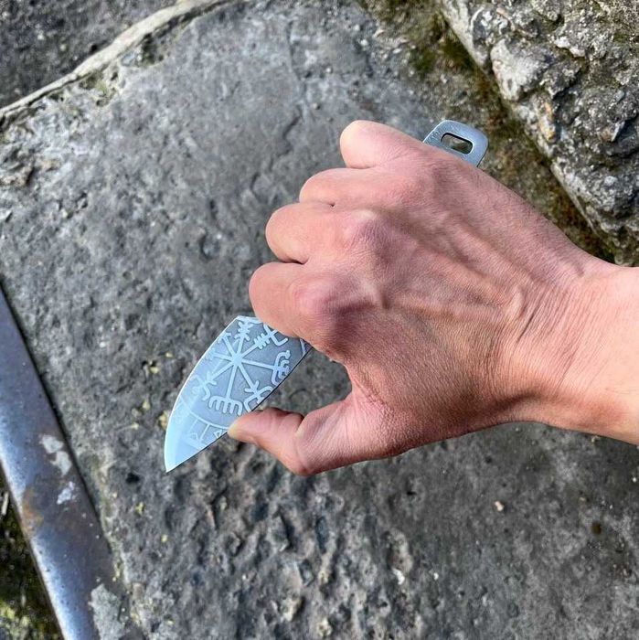 Ніж туристичний БРОДЯГА KN26 + мусат Нож с гравировкой на подарок