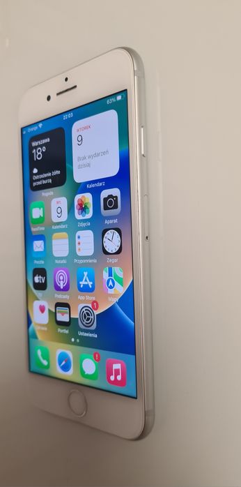 Iphone 8 64gb Silver Stan idealny Bateria 100%