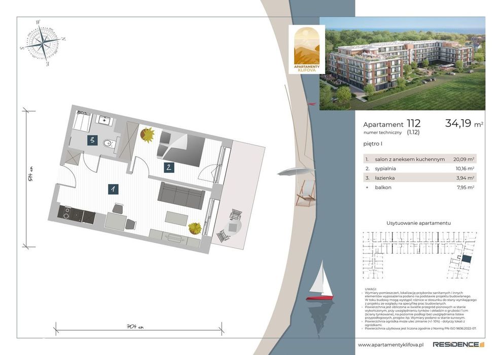 2-pokojowe mieszkanie 34m2 + balkon Bez Prowizji