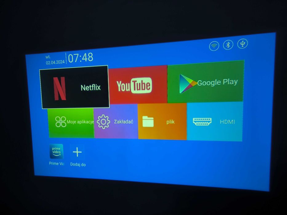 Projektor LED HY300 PLUS -Wi-Fi/HDMi /Bluetooth/Pilot ANDROID 11 NOWY!