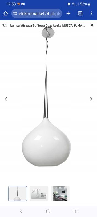 Lampa Zuma line wisząca szklana