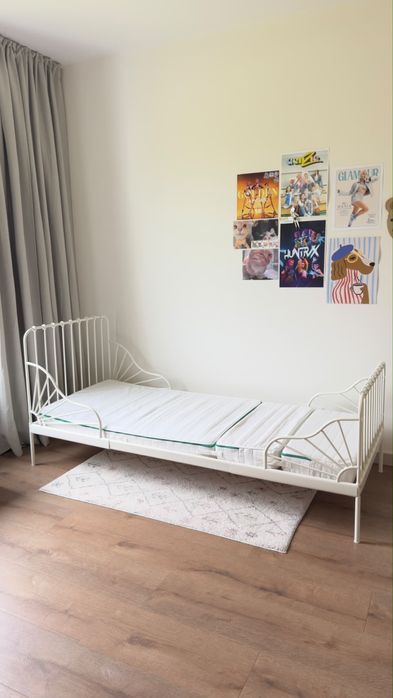 Ikea MINNEN łóżko dla dziecka materac białe