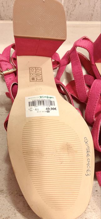 Sandalia Corte Inglês em fucsia