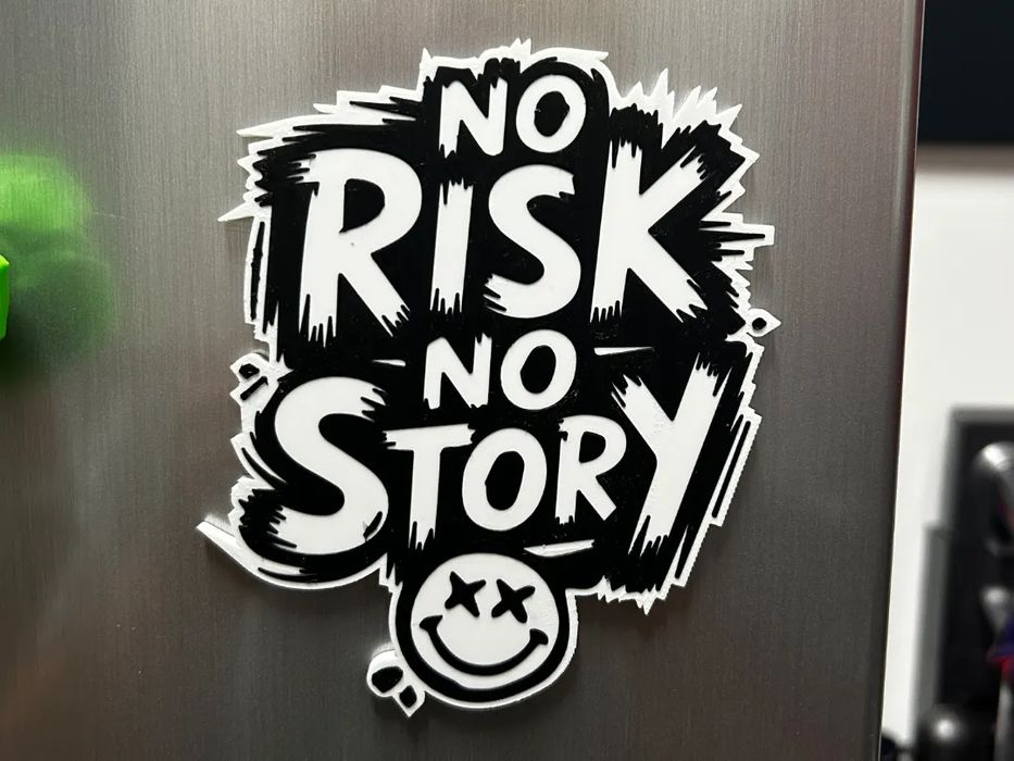Íman Frigorífico 'No Risk No Story'