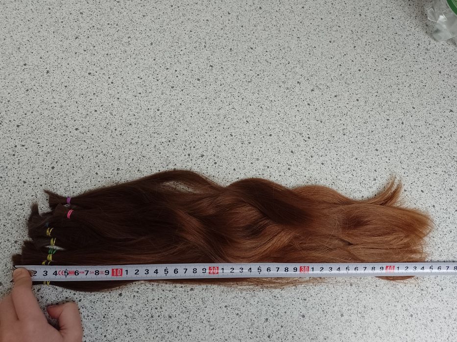 Włosy naturalne ciemny blond dziewicze 45 cm