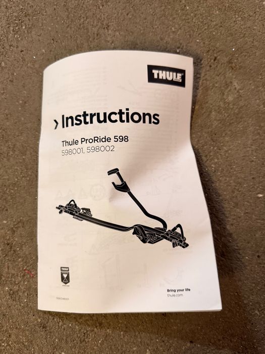 Barras de Tejadilho Thule WingBar Edge 77-86cm & Thule Pro Ride 598