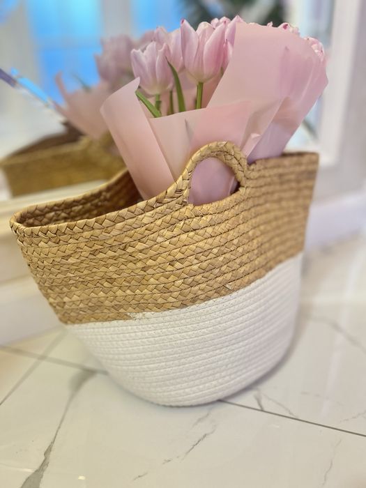 Сумка кошит солома джут