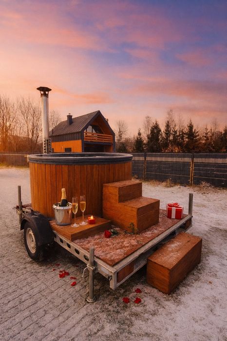 Mobilna balia opalana drewnem – transport pod dom (600 zł  weekend)