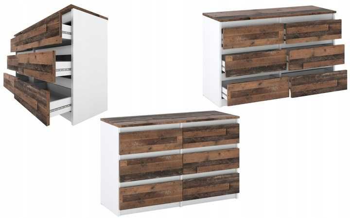 Komoda 6 szuflad biała pojemna 100  darmowa wysyłka rtv szafa regał