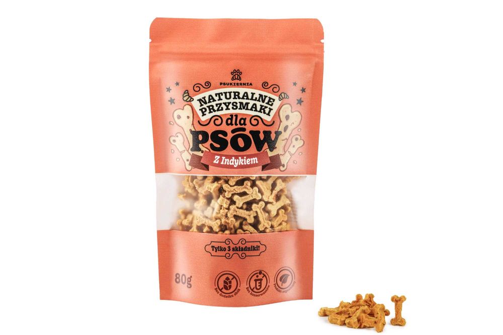 Zestaw 2 szt. naturalne przysmaki dla psów: Indyk i Dorsz