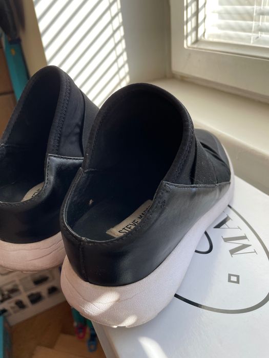 Кросівки Steve Madden оригінал з відкритою пʼятою чорні кеди
