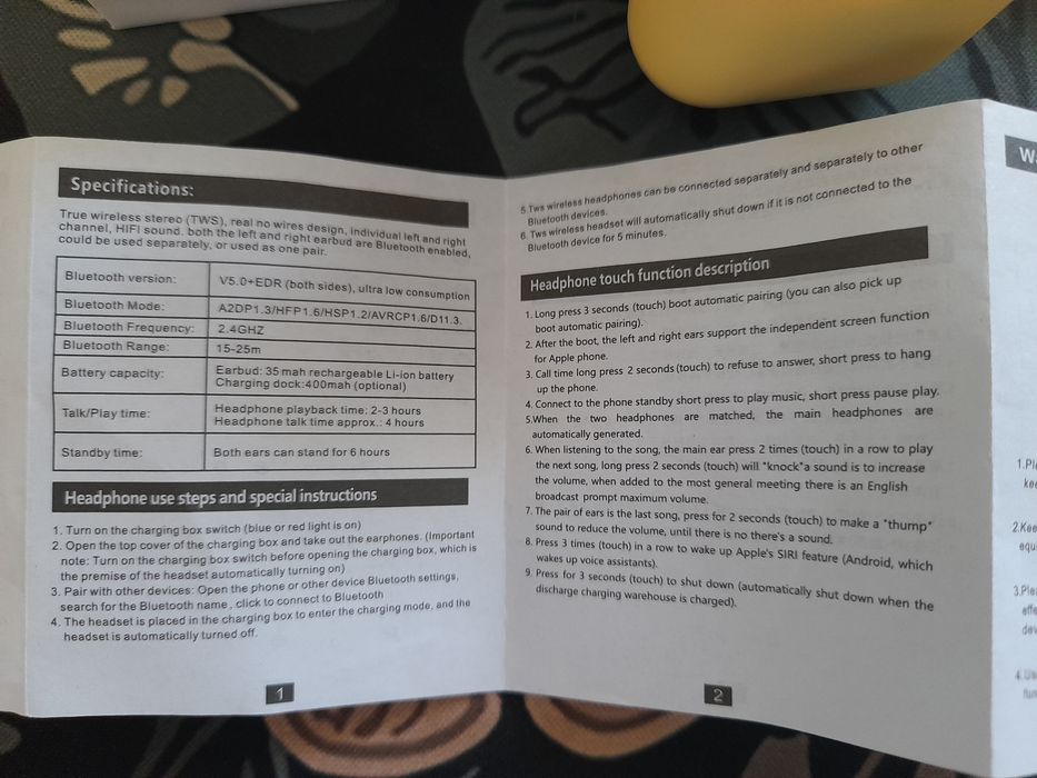 inPods 12 True wireless stereo v5.0 Amarelo