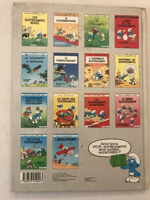 Livro dos Smurfs em Frances