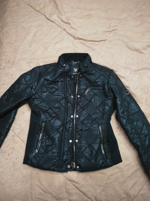Куртка стёганая демисезонная черная "Sassofono"