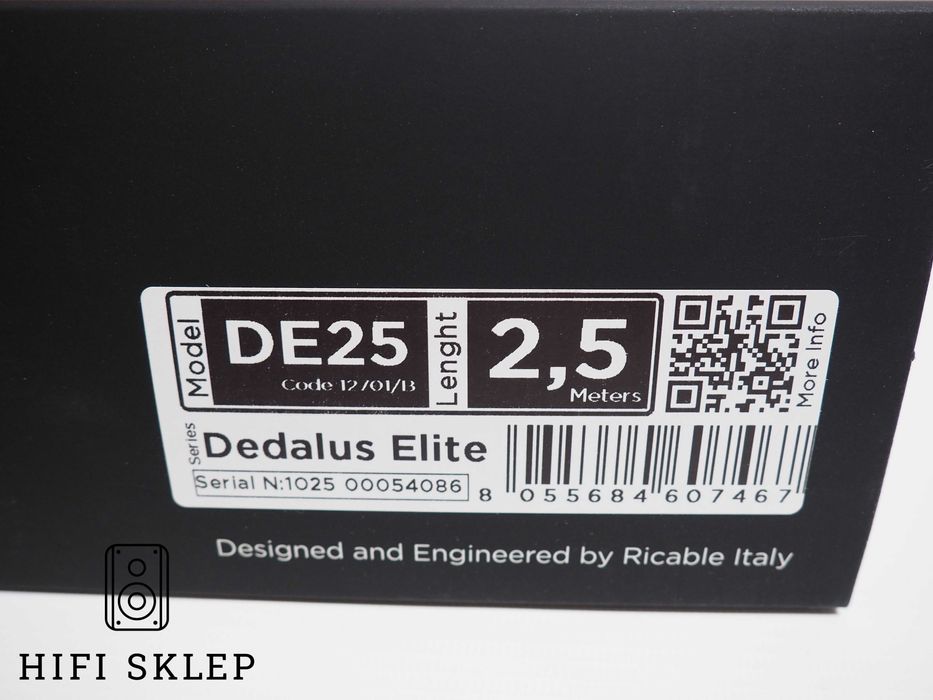 Ricable Dedalus Speaker Elite -2x2.5m kabel głośnikowy PROMOCJA !!!