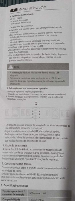 Luzes led para tv ou computador