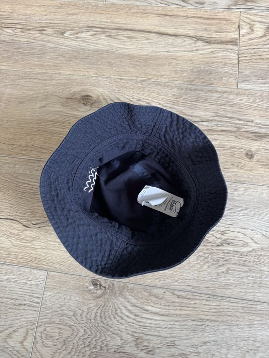 Czarny 100% bawełna kapelusz na ryby bucket hat uniwersalny Atlantis