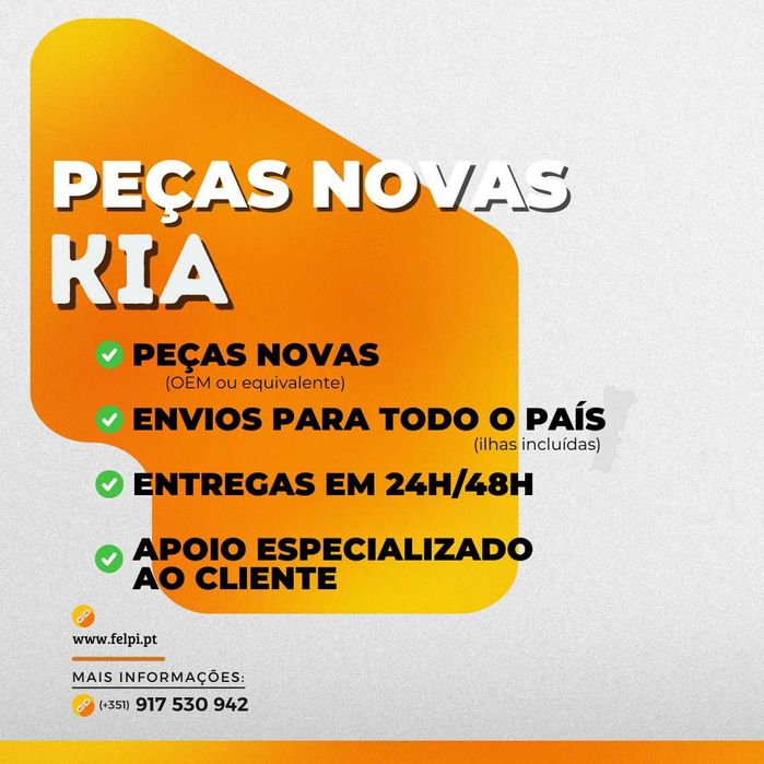 Peças Auto NOVAS Kia | Envio 24h/48h