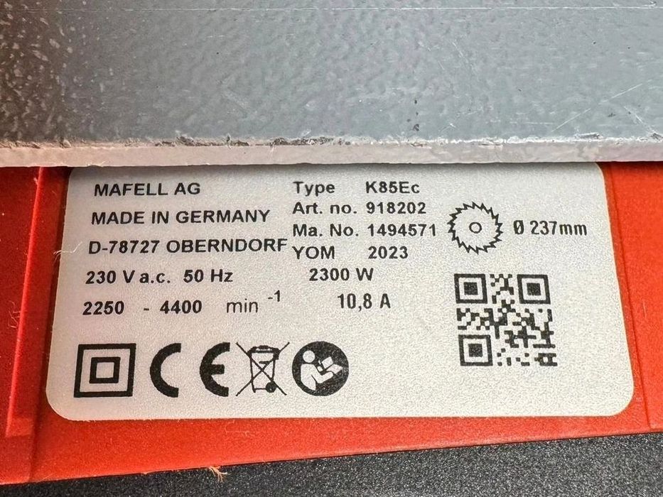 Mafell K85 Ec piła tarczowa ręczna