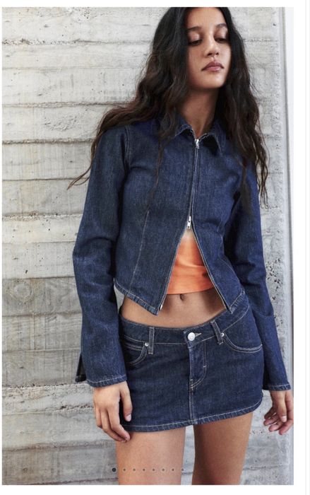 Джинсовая рубашка пиджак pull & bear