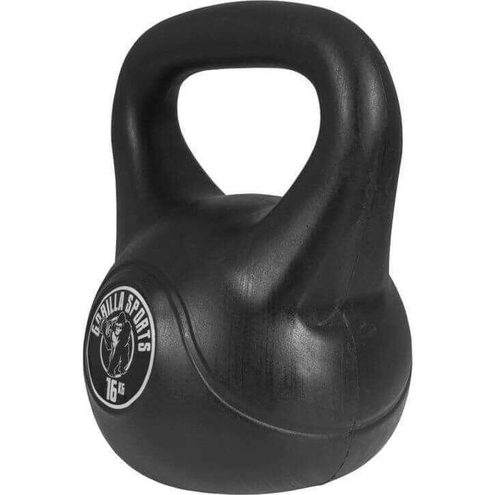 Kettlebell winylowy 16 kg czarny