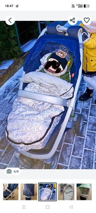 Wózek spacerowy Greentom z śpiworem