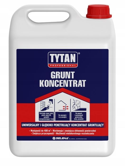 grunt koncentrat 5l tytan professional emulsja gruntująca penetrująca 400m2