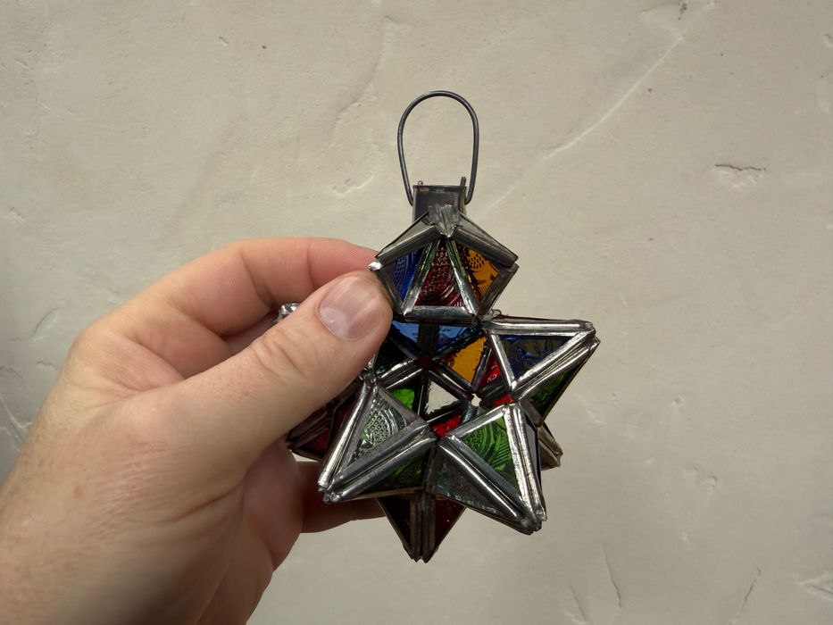 Witraż i metalowa ozdoba Marrakesz Maroko Ręcznie robione