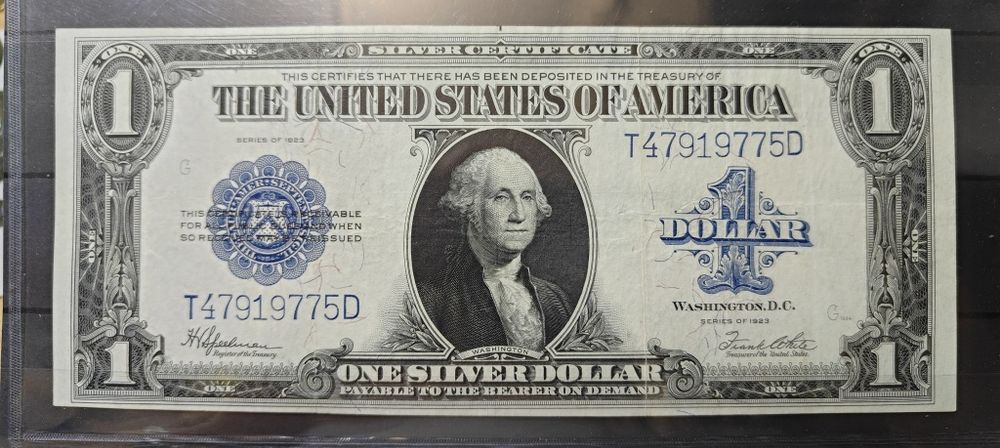 1 dolar 1923 rok - SILVER CERTIFICATE - duży format