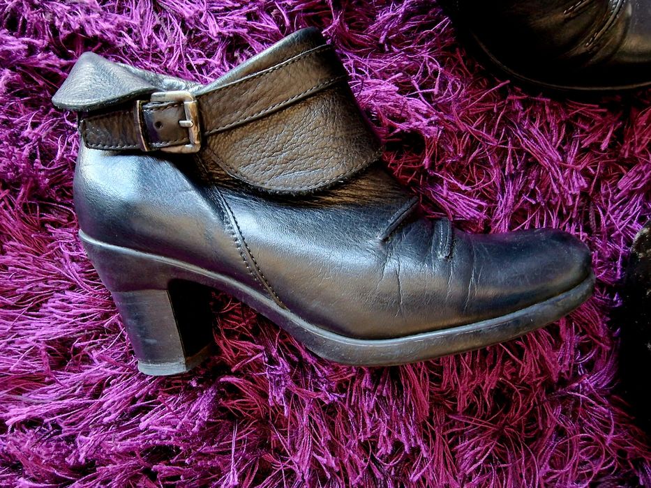 Botins pretos de pele - HISPANITAS - Tamanho 36