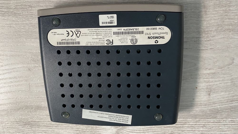 Router switch ruter Thomson Speedtouch ST 510 modem ADSL