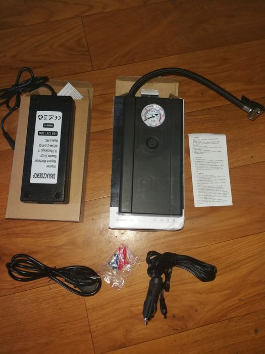 Elektryczna pompka do opon samochodowych, motocyklowych, rowerowych i