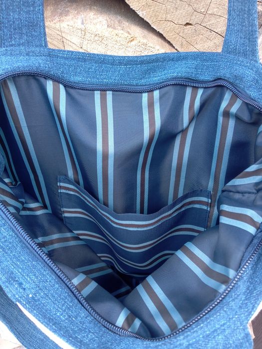 Torebka jeansowa dżinsowa recykling handmade rękodzieło