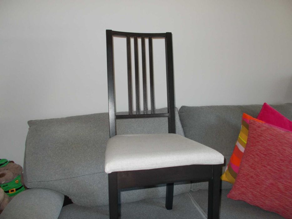 Cadeiras de sala em verniz Preto (4 cadeiras)