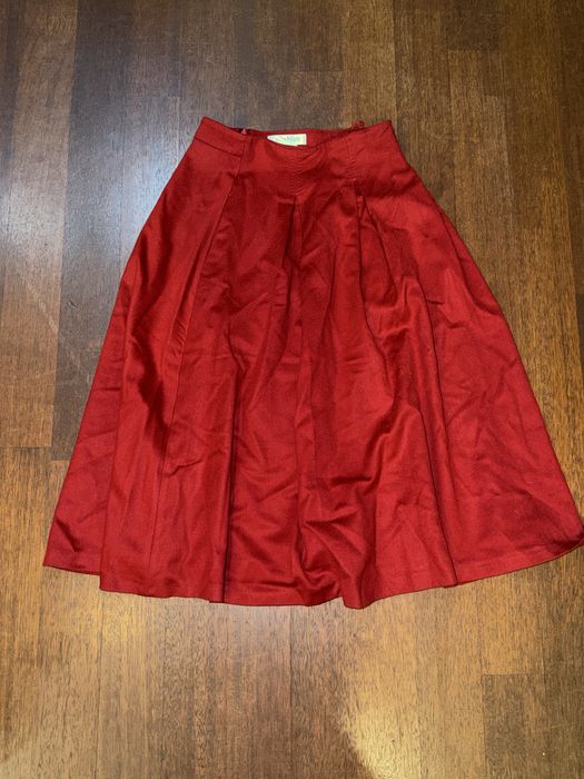 Spódnica czerwona Max Mara wełniana