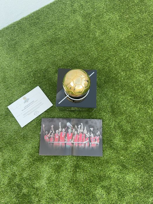 Bola Oficial FPF banhada a Ouro 24k – Edição Limitada Euro (Nº 100/200) O