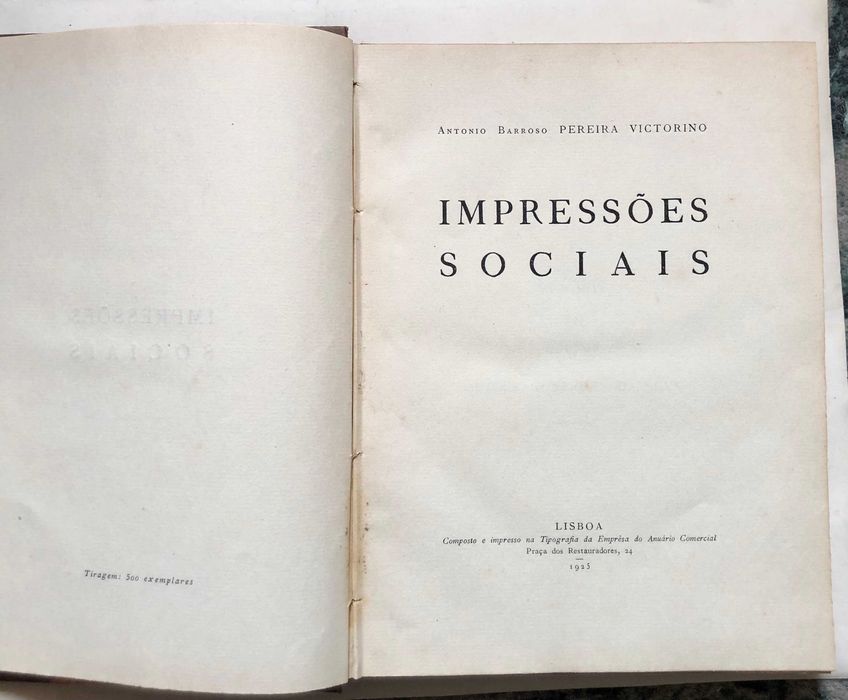 Impressões Sociais (Encadernado) - António Barroso P. Victorino