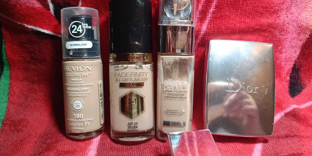Тональные кремы Chanel, Dior, L'Oreal, Revlon, Max Factor (Оригинал, б/у)