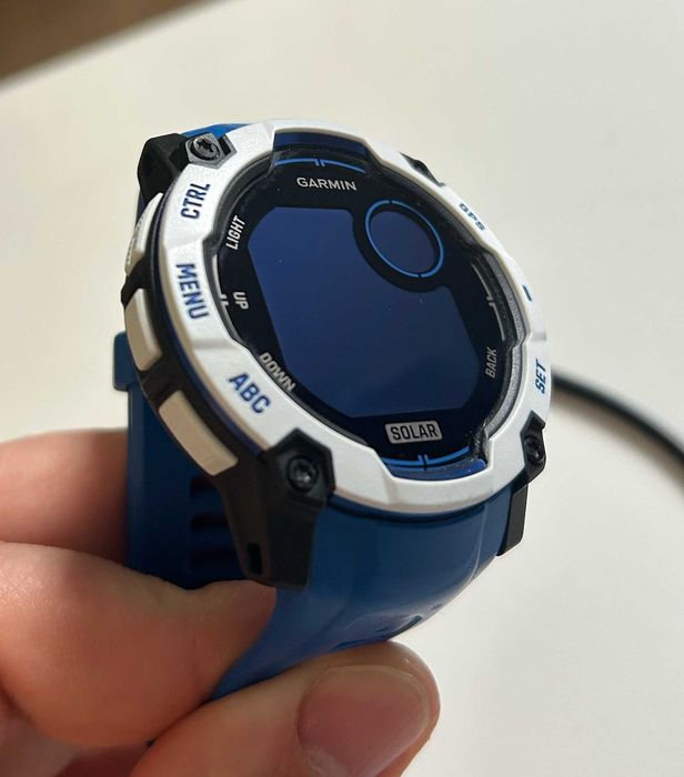 Garmin Instinct 3 Solar 50mm | stan idealny | 3 paski | edycja limitowana czarno-biało-niebieska