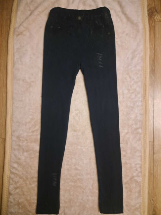 Legginsy grube granatowe