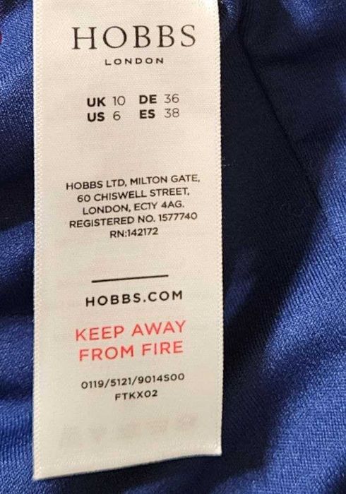 Платье миди в рубчик Hobbs демисезонное в классическом стиле