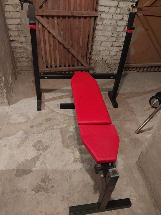 Ławeczka treningowa ze stojakami KELTON solidna