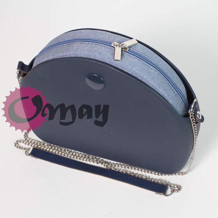 organizer do OBAG MOON LIGHT len niebieski brokat 2 kieszenie OMAY