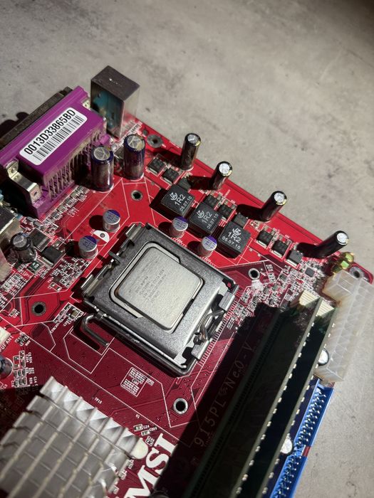 Płyta główna MSI + procesor + pamięć RAM + chłodzenie