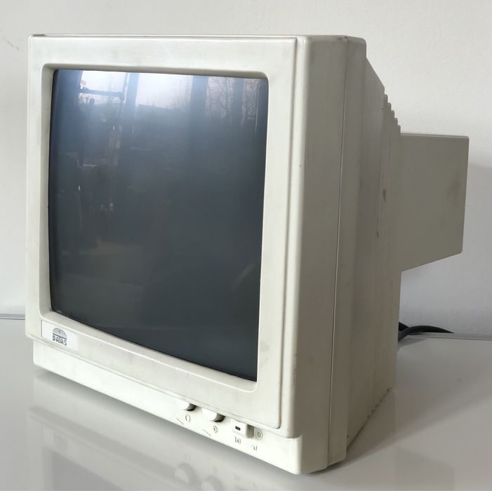 Retro monitor DATAS CH-3403V monochromatyczny do komputera PC XT AT