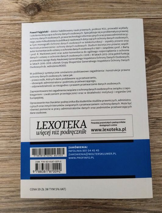 "Prawo ochrony danych osobowych" Fajgielski
