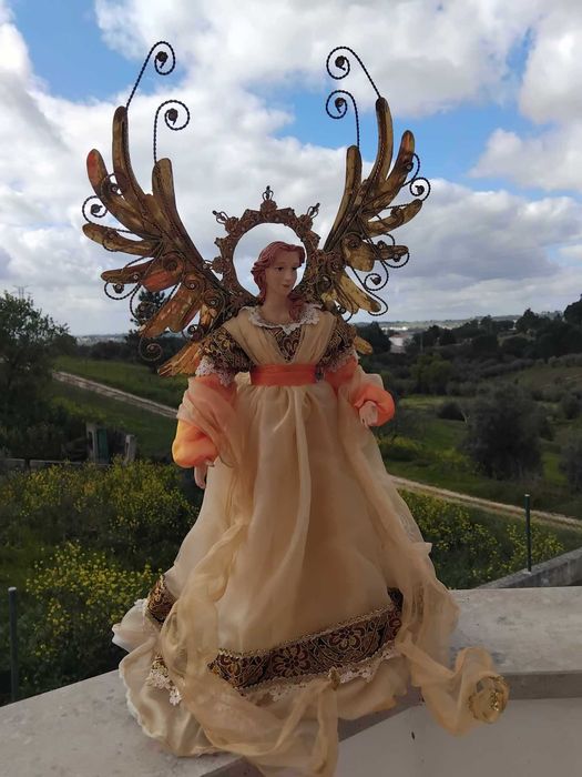 Peça decorativa Santa/Anjo Vintage