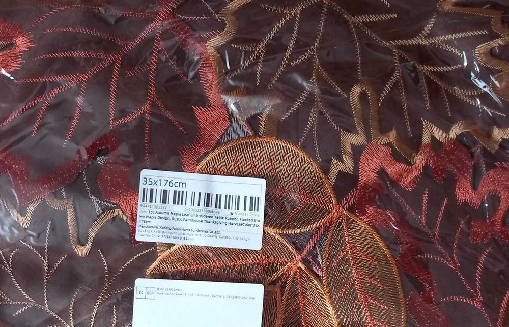 Bieżnik jesienny, liście 35 cm x 176 cm