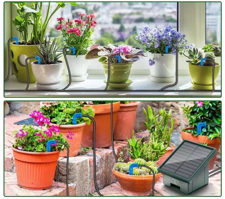 Sistema automático de rega solar com bateria