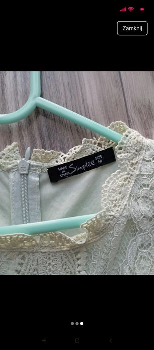 Pastelowa elegancka sukienka